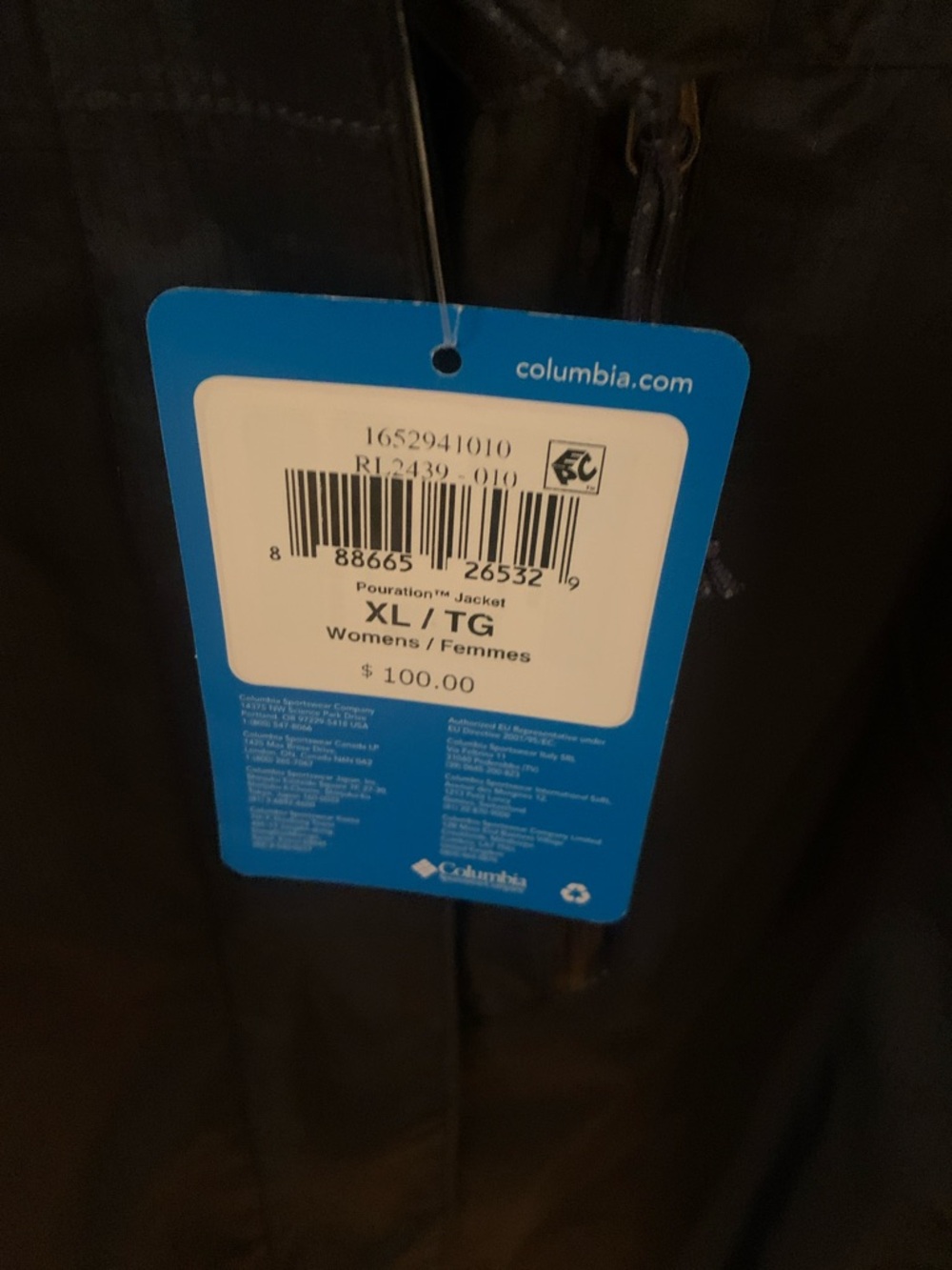 Columbia Black Women's Waterproof Hooded Jacket - Picture 2 of 5